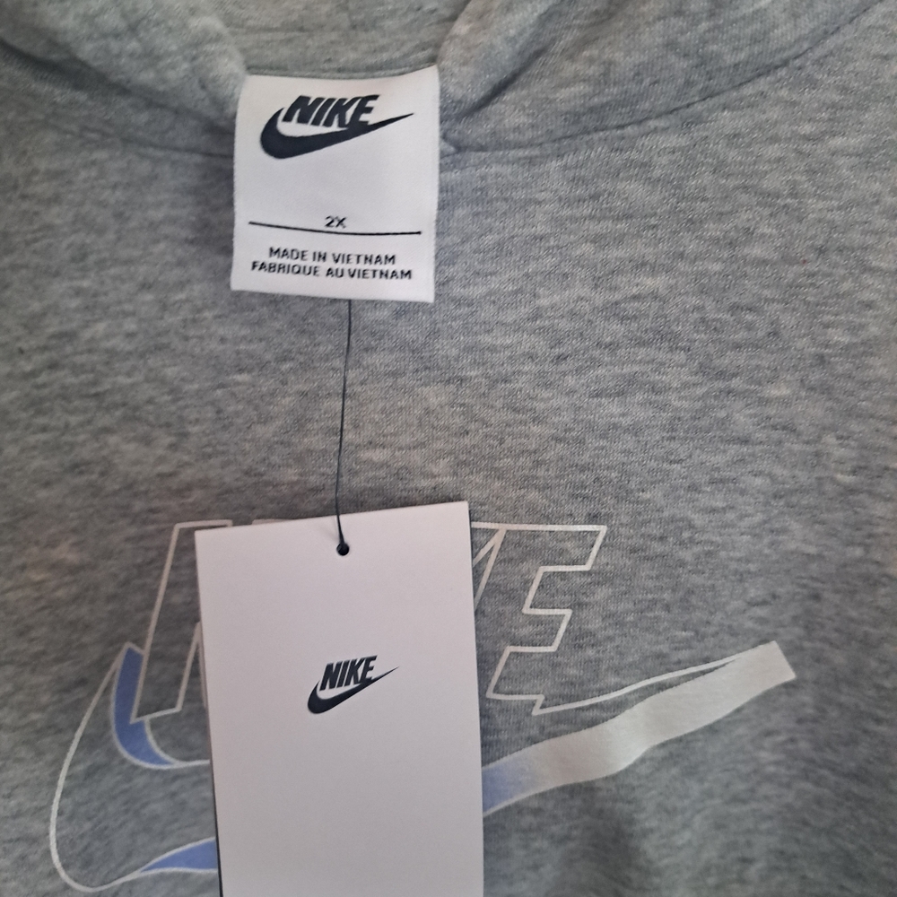 Nike plus size sweatshirt with hood.